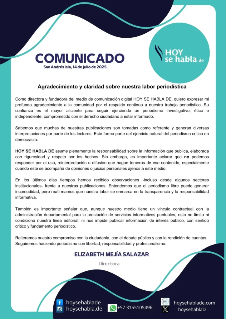 COMUNICADO A LA OPINIÓN PÚBLICA